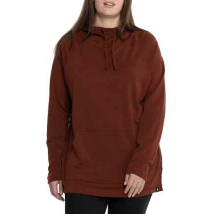 SmartWool Thermal Drape Neck Base Layer Hoodie - Merino Wool in Pecan Brown H