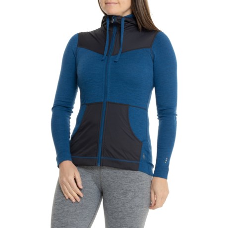 SmartWool Thermal Merino Active Hoodie - Merino Wool, Full Zip in Active Dark Denim Heather