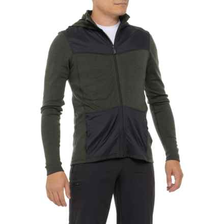 SmartWool Thermal Merino Active Hoodie - Merino Wool, Full Zip in Olive Heather