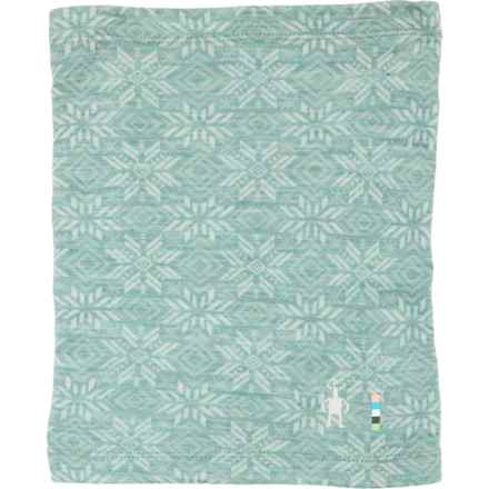 SmartWool Thermal Neck Gaiter - Merino Wool (For Kids) in Arctic Green Digi Snow