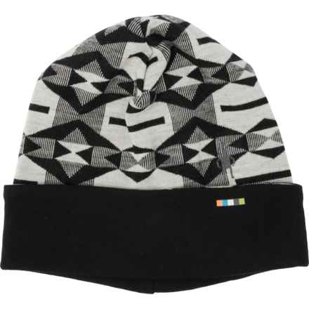 SmartWool Thermal Reversible Cuffed Beanie - Merino Wool (For Men) in Black Clouds