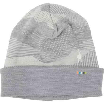 SmartWool Thermal Reversible Cuffed Beanie - Merino Wool (For Men) in Light Grey Mountain Scape