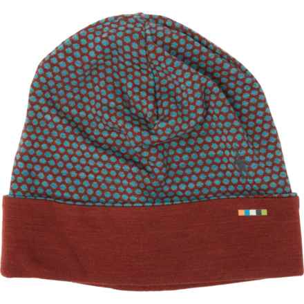 SmartWool Thermal Reversible Cuffed Beanie - Merino Wool (For Men) in Pecan Brown Dot