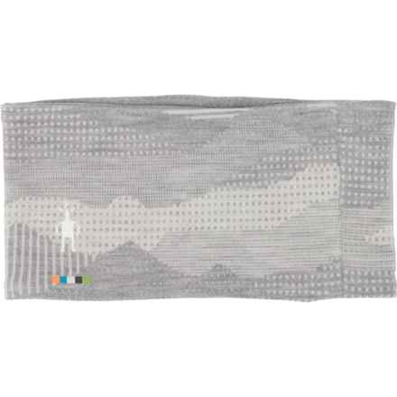 SmartWool Thermal Reversible Headband - Merino Wool (For Men) in Light Grey Mountain Scape