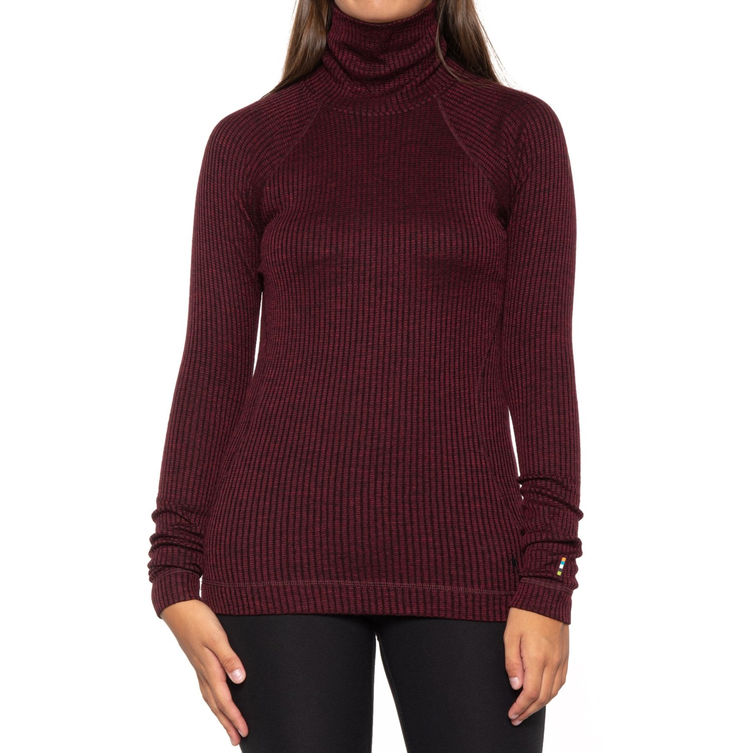 SmartWool Thermal Ribbed Base Layer Turtleneck Merino Wool, Long Sleeve