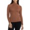 SmartWool Thermal Ribbed Base Layer Turtleneck - Merino Wool, Long Sleeve in Pecan Brown H