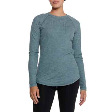 SmartWool Thermal Ribbed Crew Base Layer Shirt - Merino Wool, Long Sleeve in Lead Heather