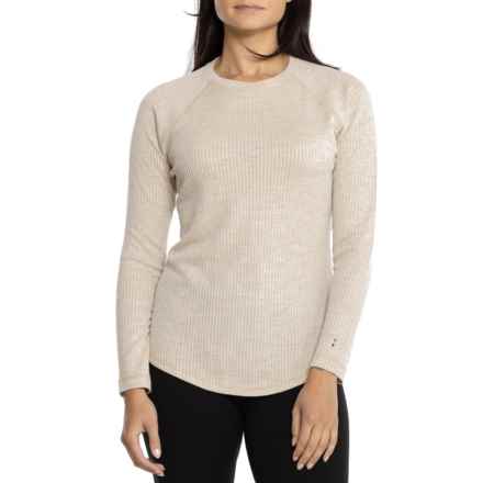 SmartWool Thermal Ribbed Crew Base Layer Shirt - Merino Wool, Long Sleeve in Toasted Coconut H