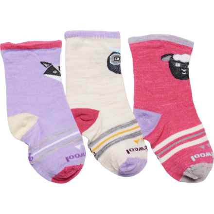 SmartWool Toddler Boys and Girls Trio Socks - 3-Pack, Merino Wool, Crew in Ultra Violet