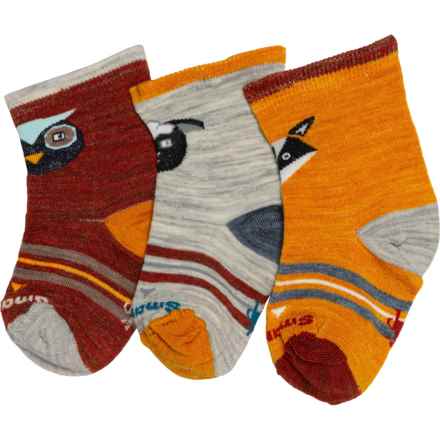 SmartWool Toddler Boys and Girls Trio Socks - 3-Pack, Merino Wool in Ash