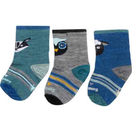 SmartWool Toddler Boys and Girls Trio Socks - 3-Pack, Merino Wool in Laguna Blue