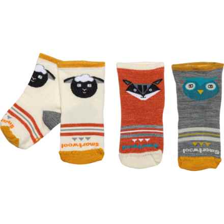 SmartWool Toddler Boys and Girls Trio Socks - 3-Pack, Merino Wool in Lunar Gray