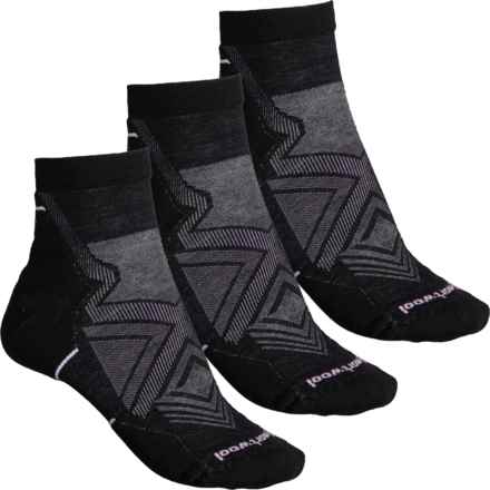 SmartWool Trail Run Targeted Cushion Socks - 3-Pack, Merino Wool, Ankle (For Women) in Black