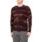 SmartWool Uni Thermal Pattern Base Layer Top - Merino Wool, Long Sleeve in Black Cherry Heather Mountain Scape