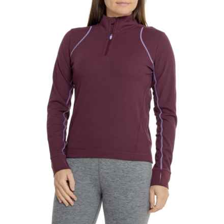 SmartWool Uptempo Active Shirt - Zip Neck, Long Sleeve in Active Eggplant