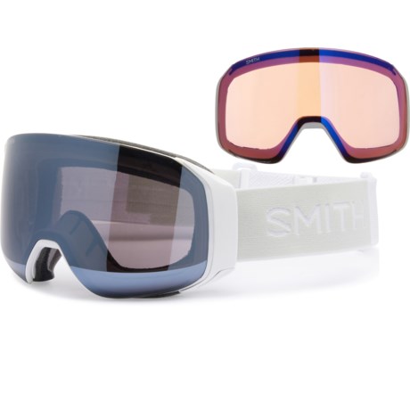 Smith 4D MAG S Ski Goggles - ChromaPop®, Extra Lens (For Men) in White Vapor/Chromapop™ Sun Platinum Mirror/Chromap