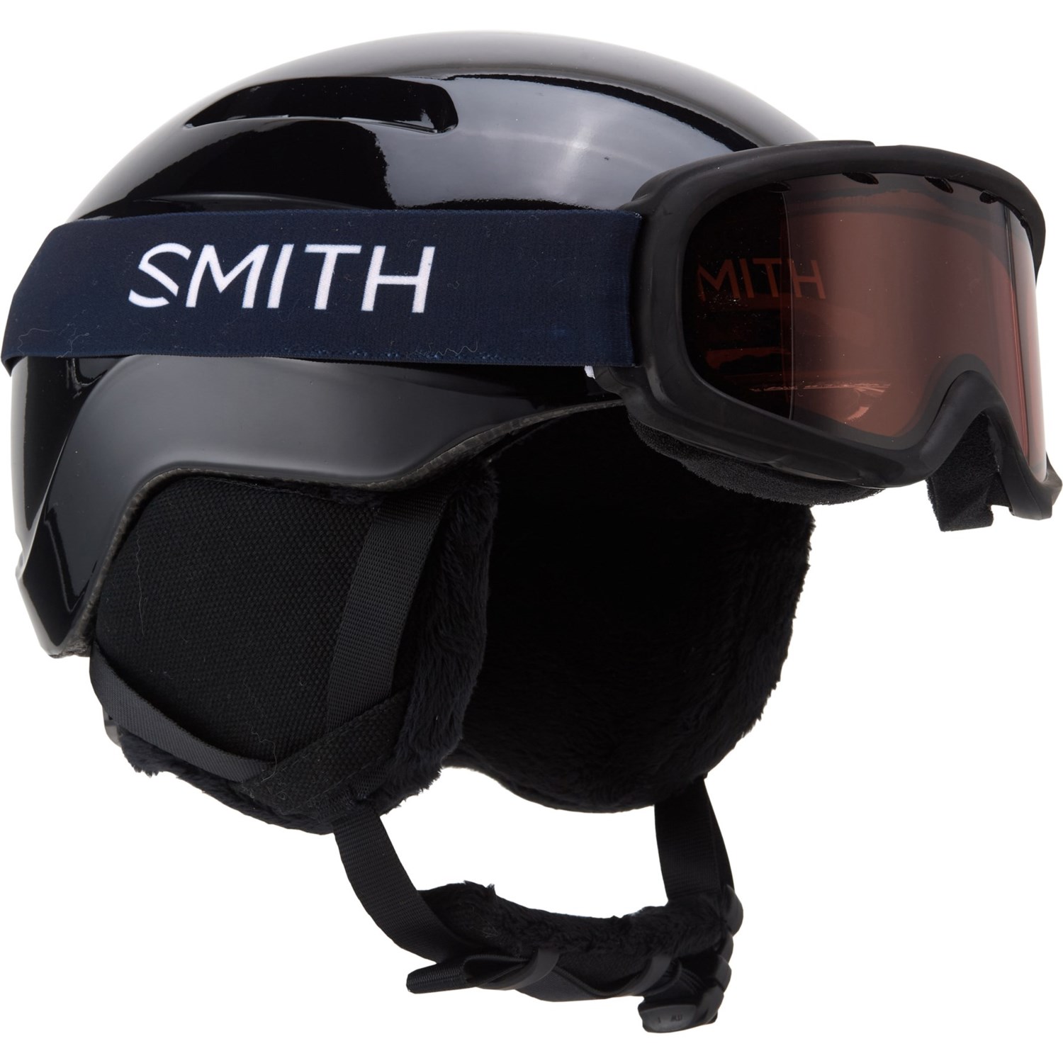 Smith Glide Jr. Ski Helmet and Gambler Ski Goggles Combo (For Boys and