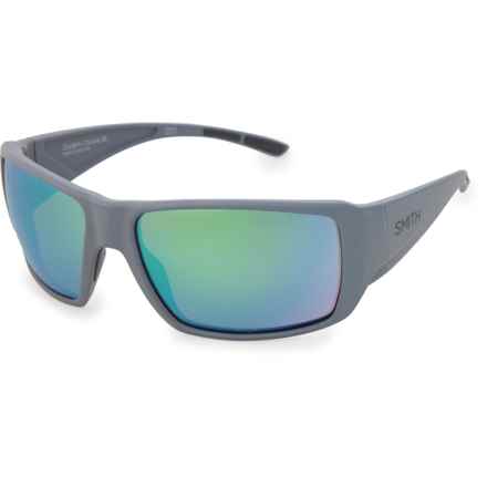 Smith Guide’s Choice XL Sunglasses - ChromaPop® Polarized Glass Lens in Matte Cement/Chromapop Glass Polarized Green Mirro