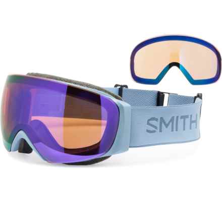 Smith I/O Mag S Ski Goggles - ChromaPop®, Extra Lens, Low Bridge Fit (For Women) in Glacier/Chromapop™ Everyday Violet Mirror/Chromapo