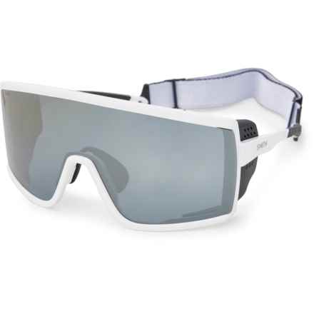 Smith Pursuit Sunglasses - ChromaPop® Mirror Lens in White/Chromapop Platinum Mirror