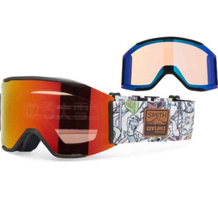 Smith Squad Mag Ski Goggles - ChromaPop®, Extra Lens, Low Bridge Fit (For Men) in Oyuki X Smith/Chromapop™ Everyday Red Mirror/Chrom