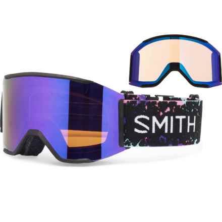 Smith Squad Mag Ski Goggles - ChromaPop®, Extra Lens, Low Bridge Fit (For Women) in Study Hall/Chromapop™ Everyday Violet Mirror/Chrom