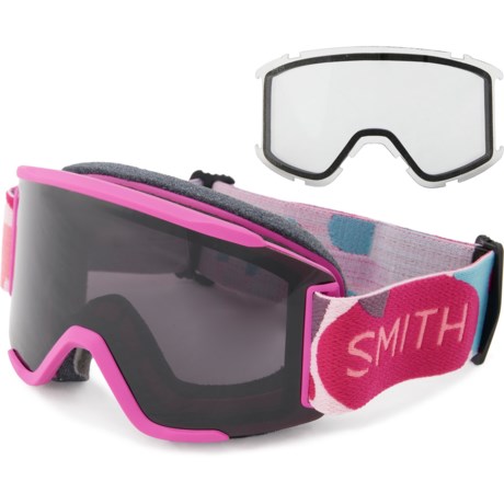 Smith Squad S ChromaPop® Ski Goggles - Extra Lens (For Women) in Fuschia Oversized Shapes