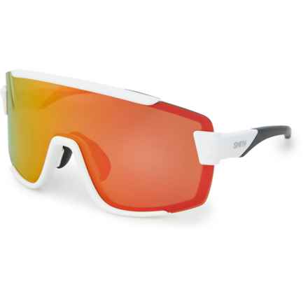 Smith Wildcat Sunglasses -ChromaPop® Lens, Extra Lens in White/Chromapop Red Mirror