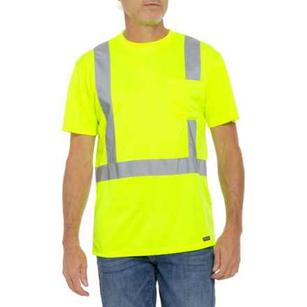 Smith's High Visibility Reflective Pocket T-Shirt - Class 2, Short Sleeve in Laser Yellow