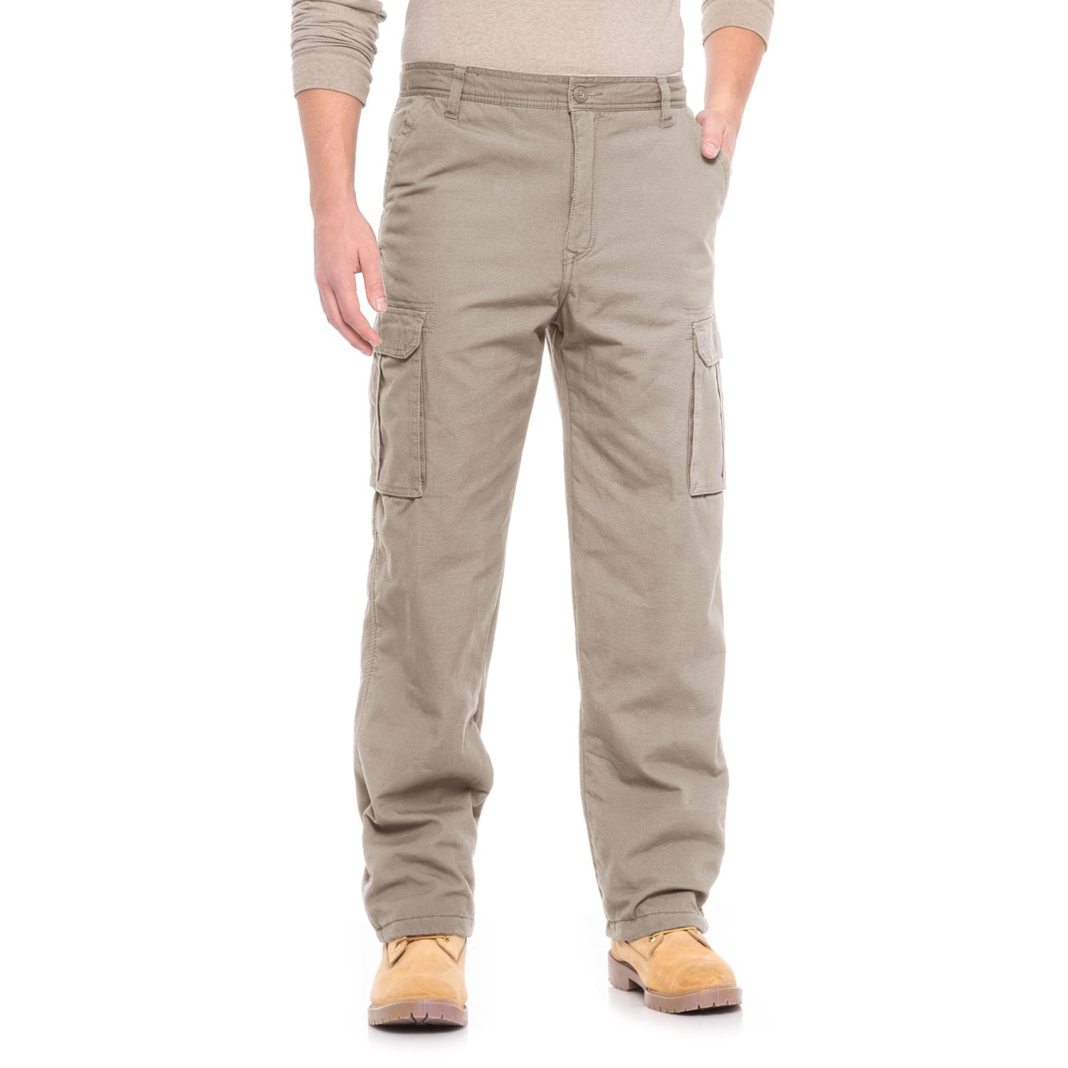 Smith’s Workwear Fleece-Lined Canvas Cargo Pants (For Men) - Save 50%