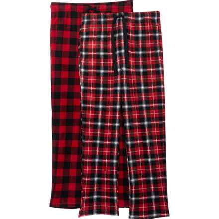 Smith's Workwear Microfleece Rolled Lounge Pants Bundle - 2-Pack in Red