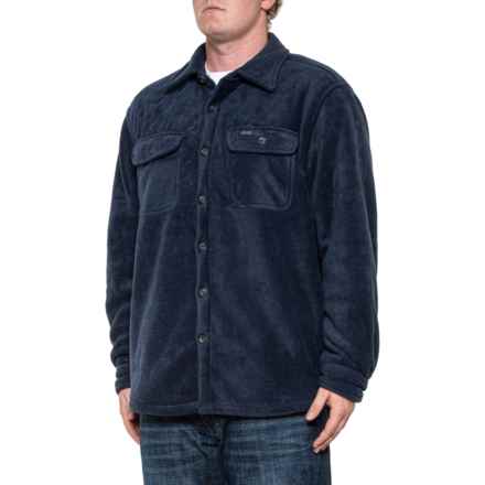 Smith's Workwear Microfleece Sherpa-Lined Shirt Jacket in Navy