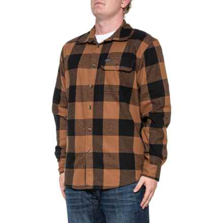 Smith's Workwear Plaid Flannel Shirt - Long Sleeve in Copper/Black
