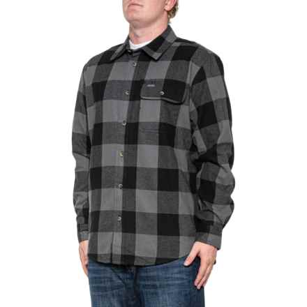 Smith's Workwear Plaid Flannel Shirt - Long Sleeve in Grey/Black