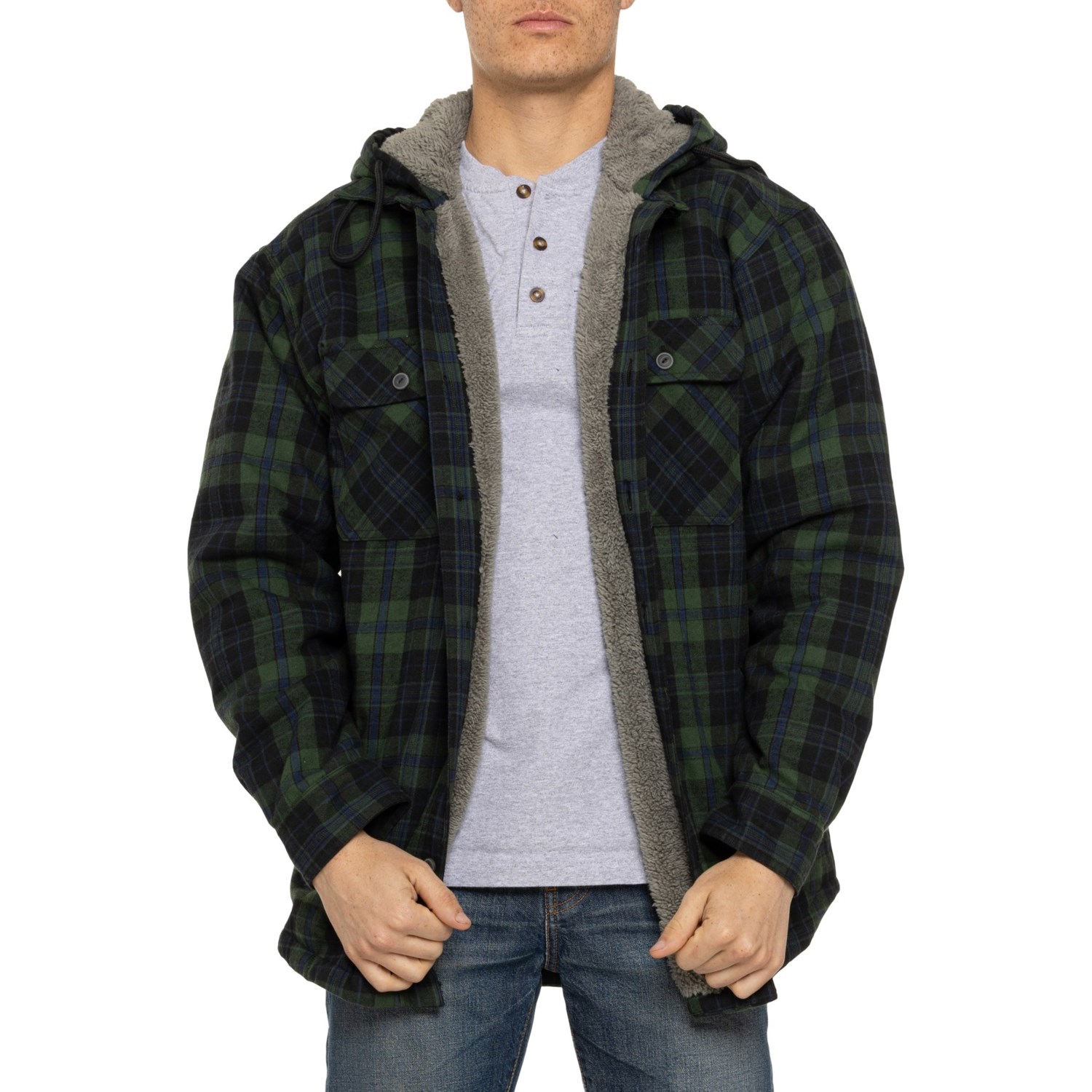 Sherpa Lined Jacket Hubbard Sherpa-Lined Plaid Flannel Shirt Jac