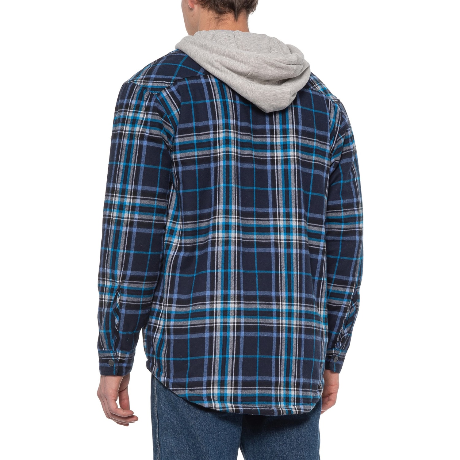 Sherpa Lined Flannel Shirt Jacket Flash 