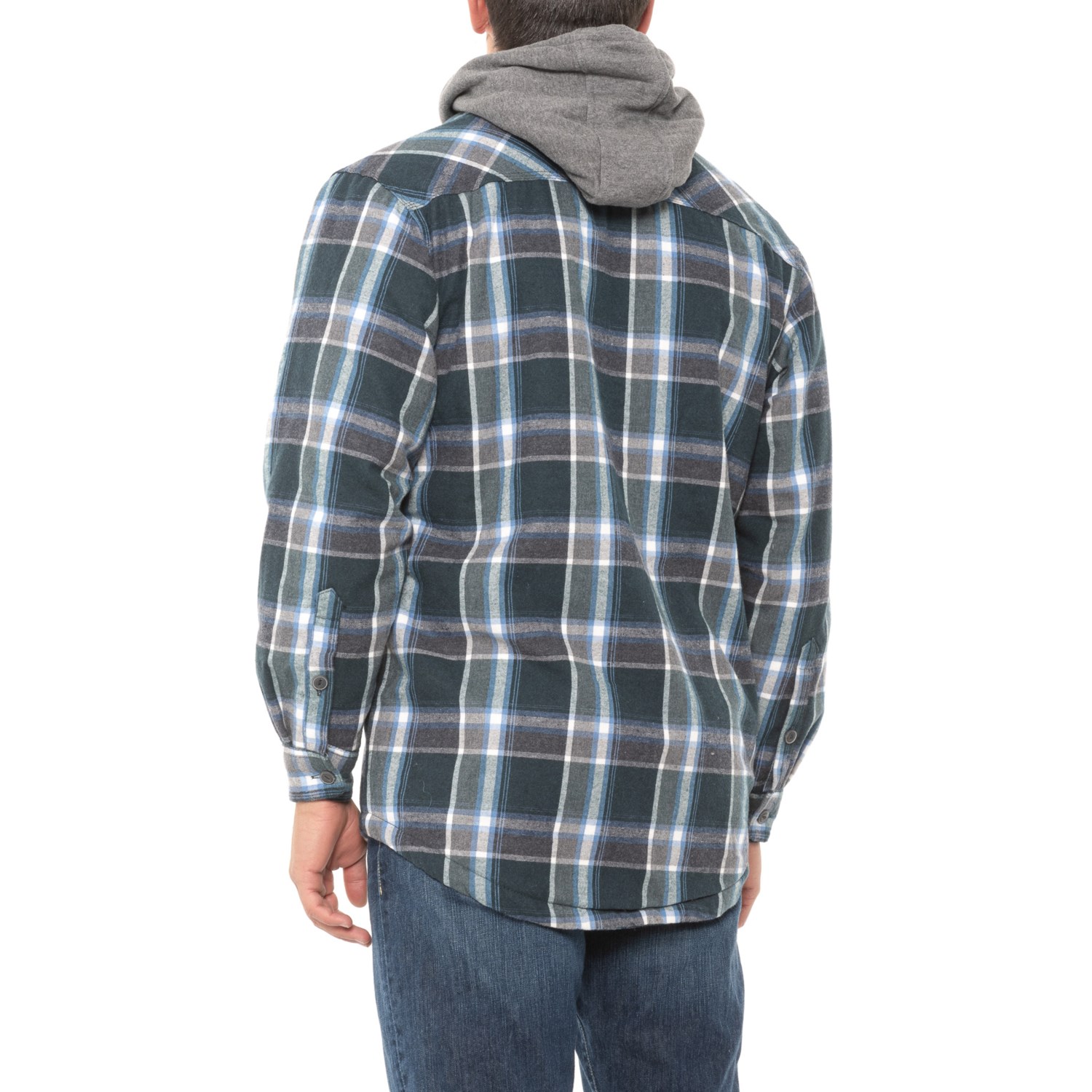 Smith's Workwear Sherpa-Lined Hooded Flannel Shirt Jacket (For Men ...