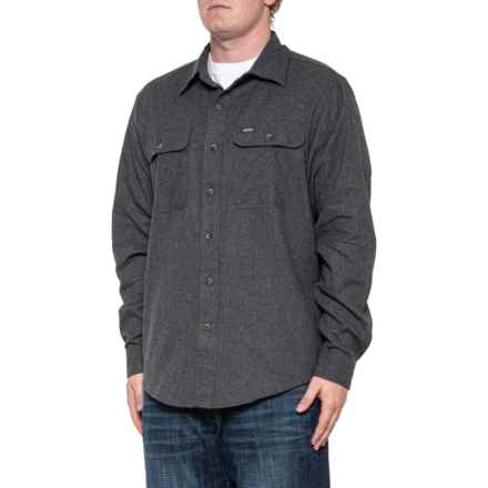 Smith's Workwear Solid Heather Flannel Shirt - Long Sleeve in Charcoal Heather