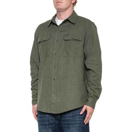 Smith's Workwear Solid Heather Flannel Shirt - Long Sleeve in Heather Olive