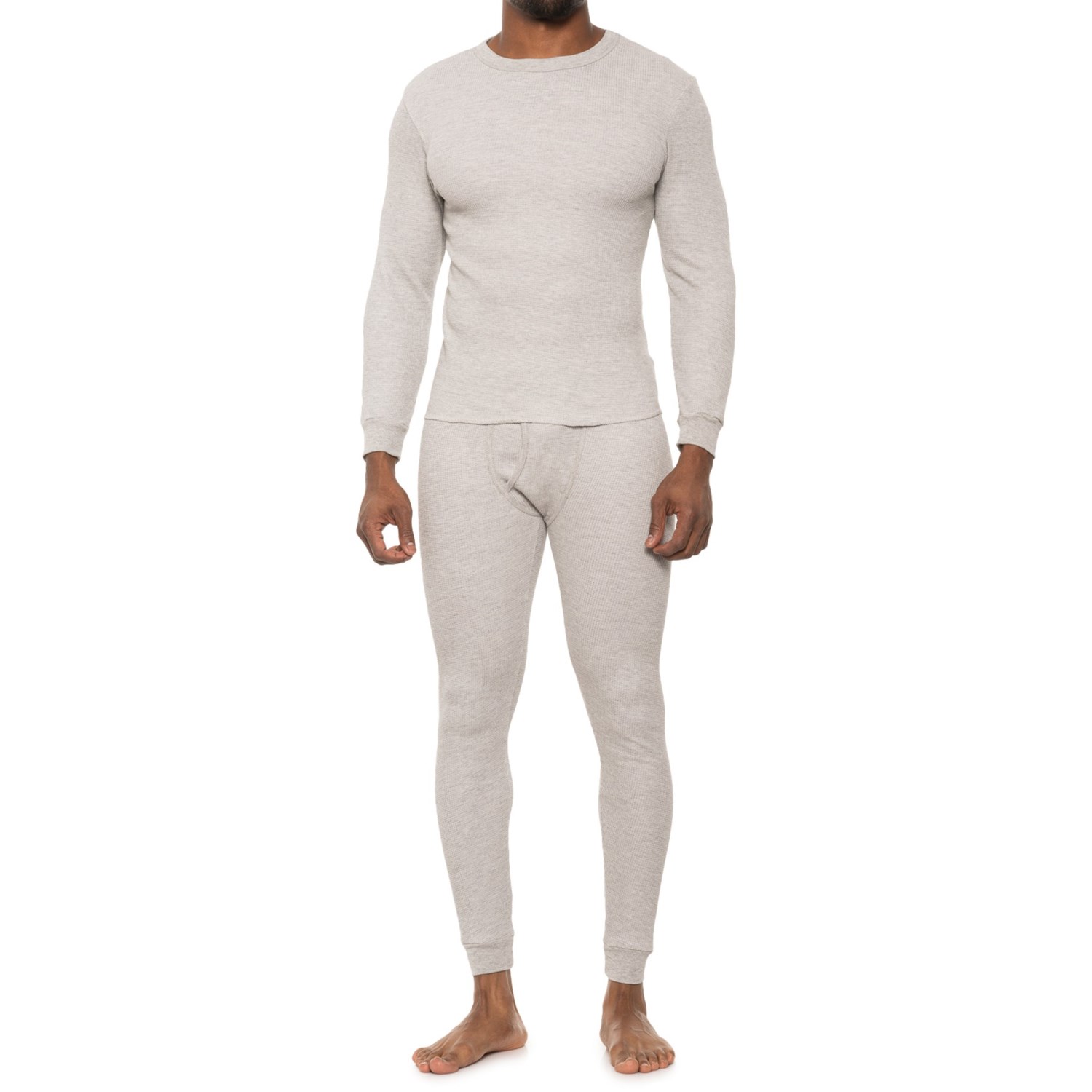 Smiths Man's Work Wear Thermal Underwear Set - Charcoal Heather - Large - OP