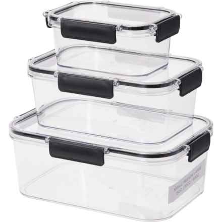 Snap Home Locking Lid Food Storage Set - 3-Pack in Clear