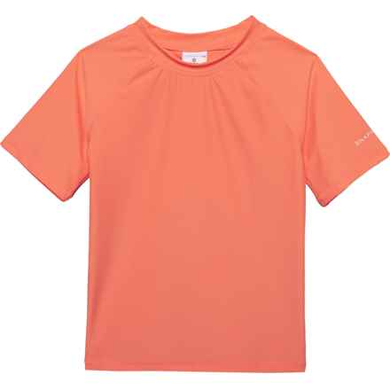 Snapper Rock Toddler Girls Tangerine Rash Guard - UPF 50+, Short Sleeve in Orange