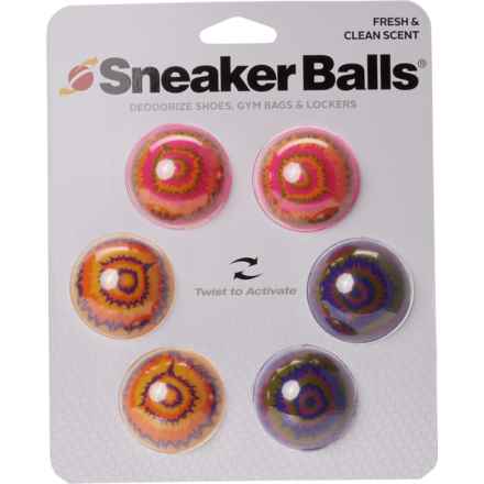 SNEAKER BALLS Radial Tie-Dye Shoe Deodorizers - 6-Pack in Multi Neon