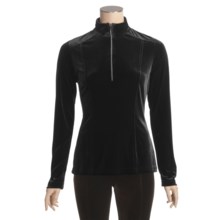 Sno Skins Plush Tech Velvet Shirt - Swarovski Zip, Long Sleeve (For Women) in Black - Closeouts