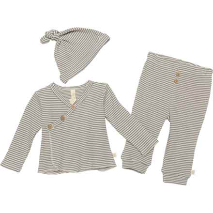 SNUG Infant Boys Cardigan Sweater, Pants and Hat Set in Multi