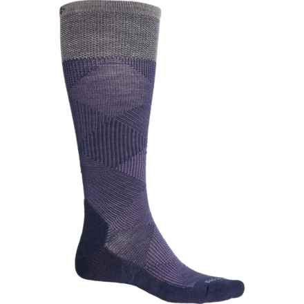 Sockwell Diamond Dandy Compression Socks - Merino Wool, Over the Calf (For Men) in Navy