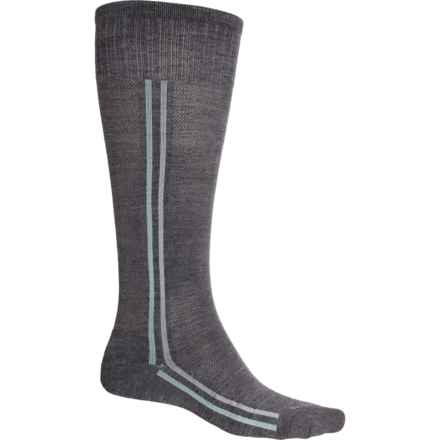 Sockwell Retro Race Compression Socks - Merino Wool, Over the Calf (For Men) in Charcoal