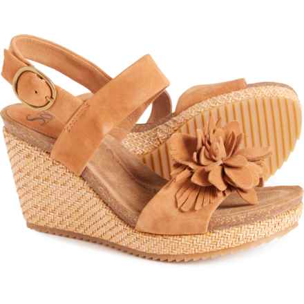 Sofft Cali Wedge Sandals - Suede (For Women) in Tan