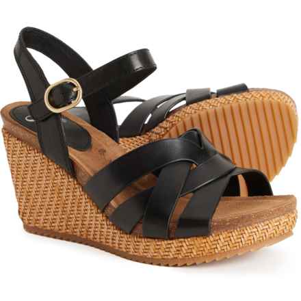Sofft Carlana Wedge Sandals - Italian Leather (For Women) in Black