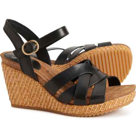 Sofft Carlana Wedge Sandals - Leather (For Women) in Black